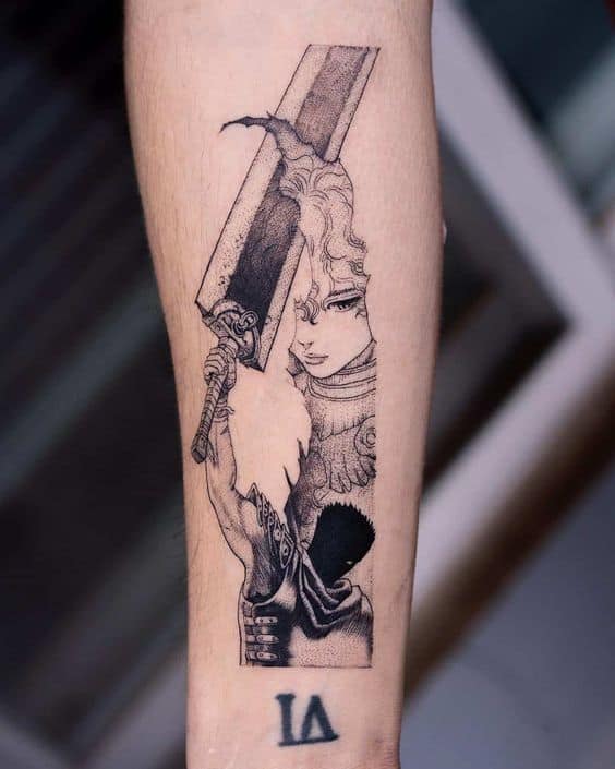 Dragon Slayer espada tatuaje 4