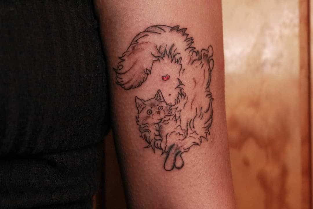 Ideas de tatuajes de gatos en el brazo