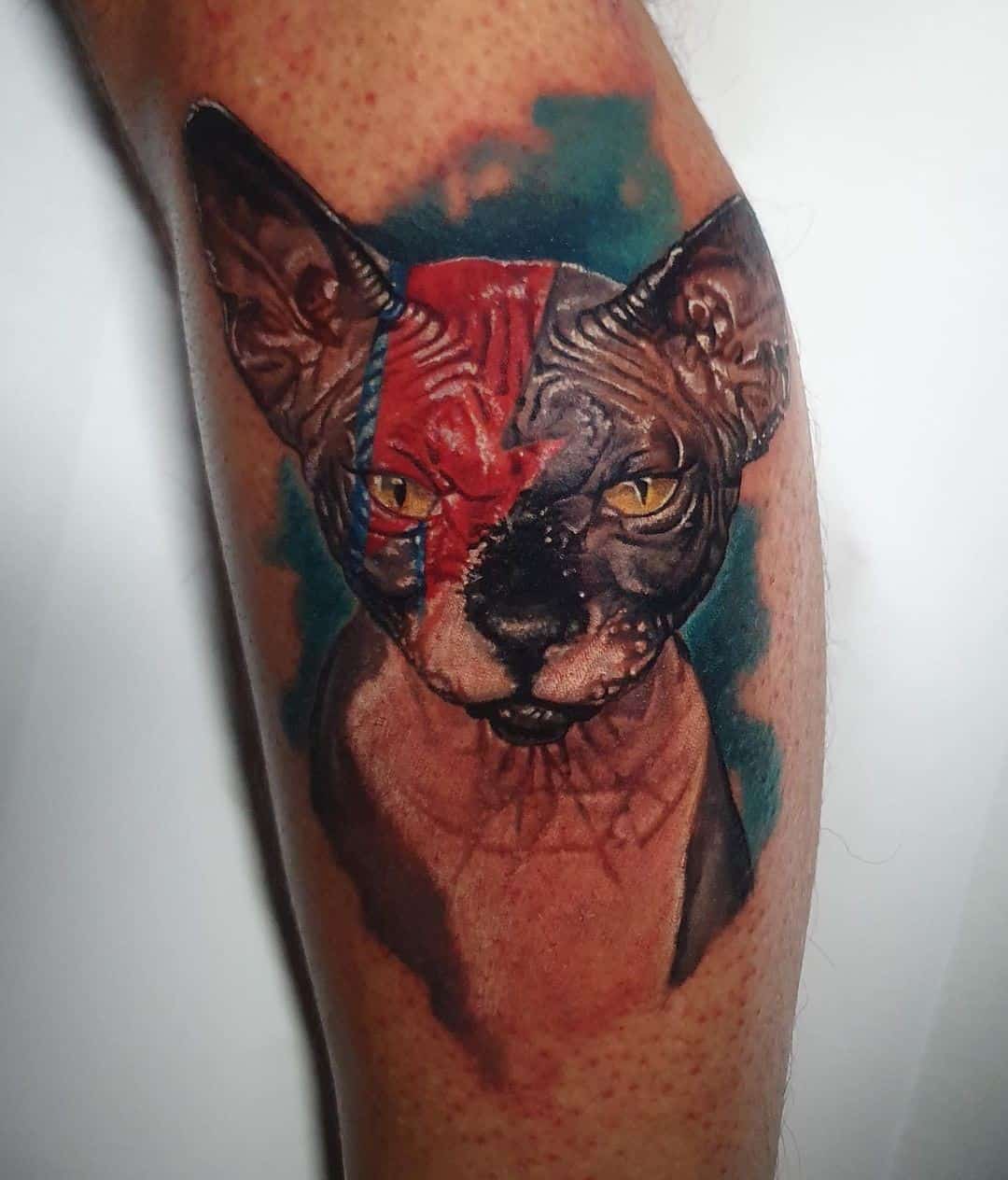 Tatuaje De Gato Aterrador