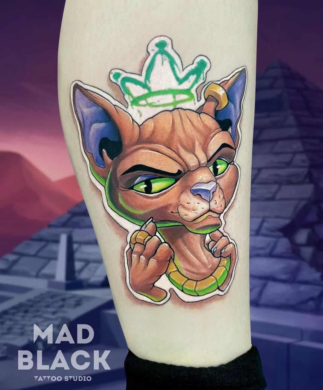 Tatuaje De Gato Egipcio