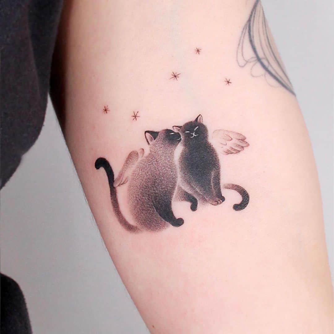 Tatuajes de dos gatos