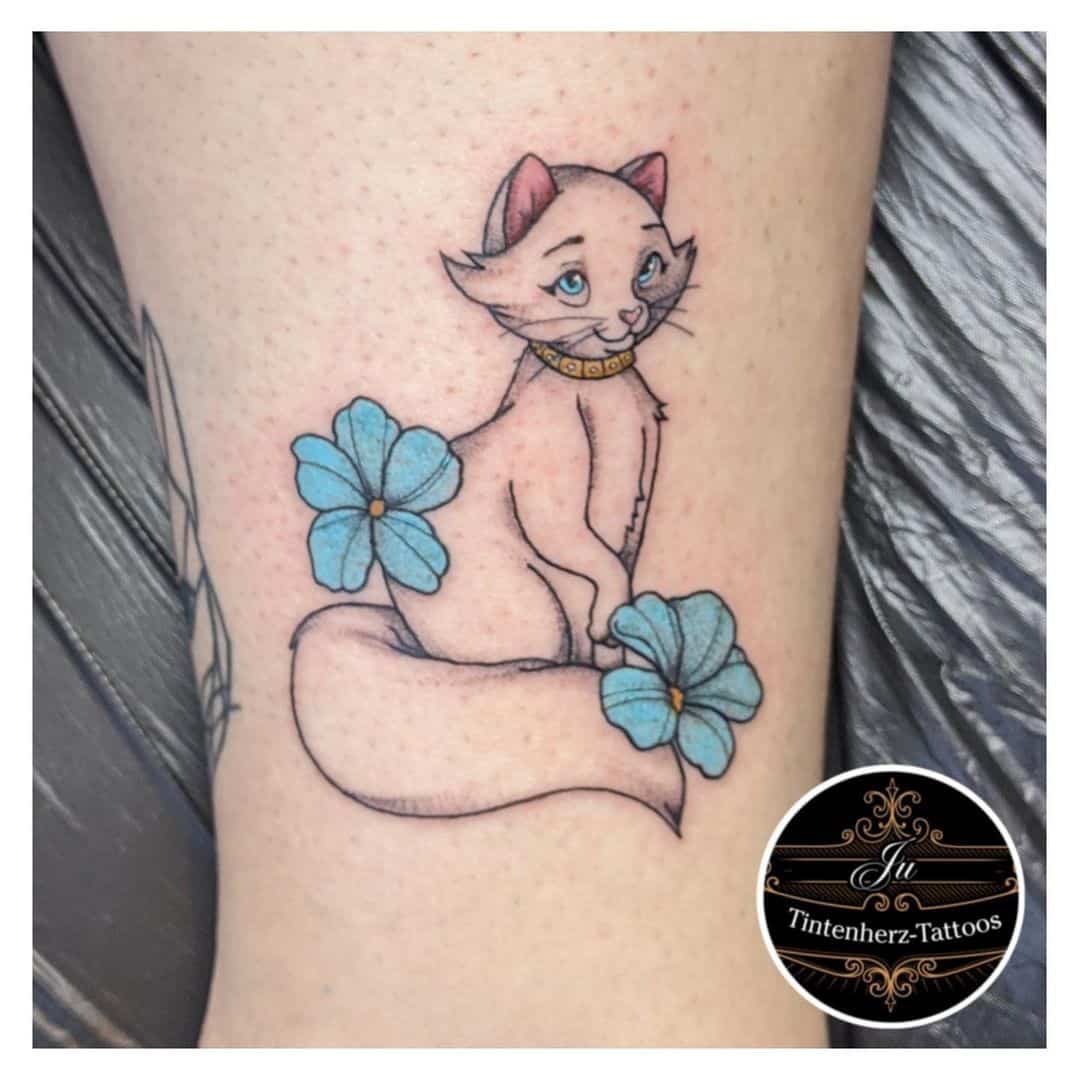 Ideas de tatuajes de gatos Pop Of Color