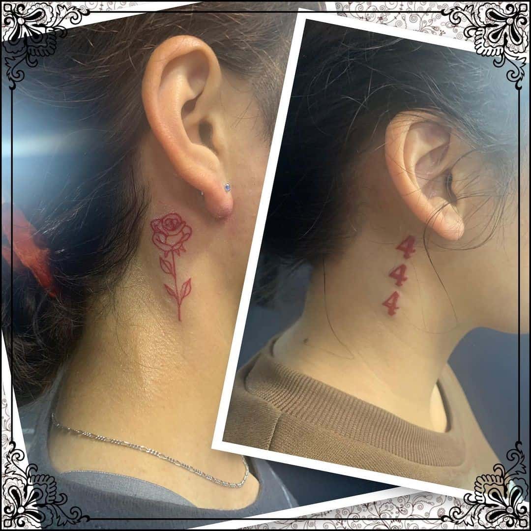 444 Tatuaje en el cuello 1