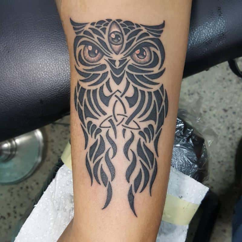 Tatuaje tribal del búho 2