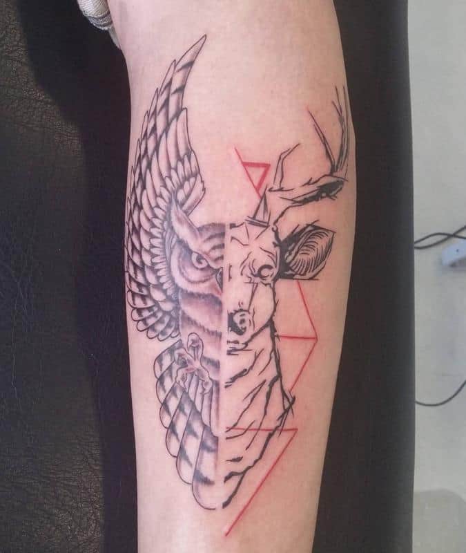Tatuaje de búho y otros animales 2