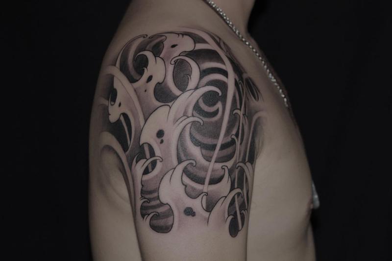 Tatuaje japonés del océano 1