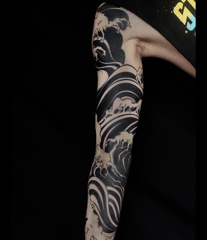 Tatuaje de la manga del océano 1
