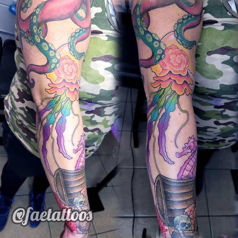 Tatuaje de la manga del océano 3