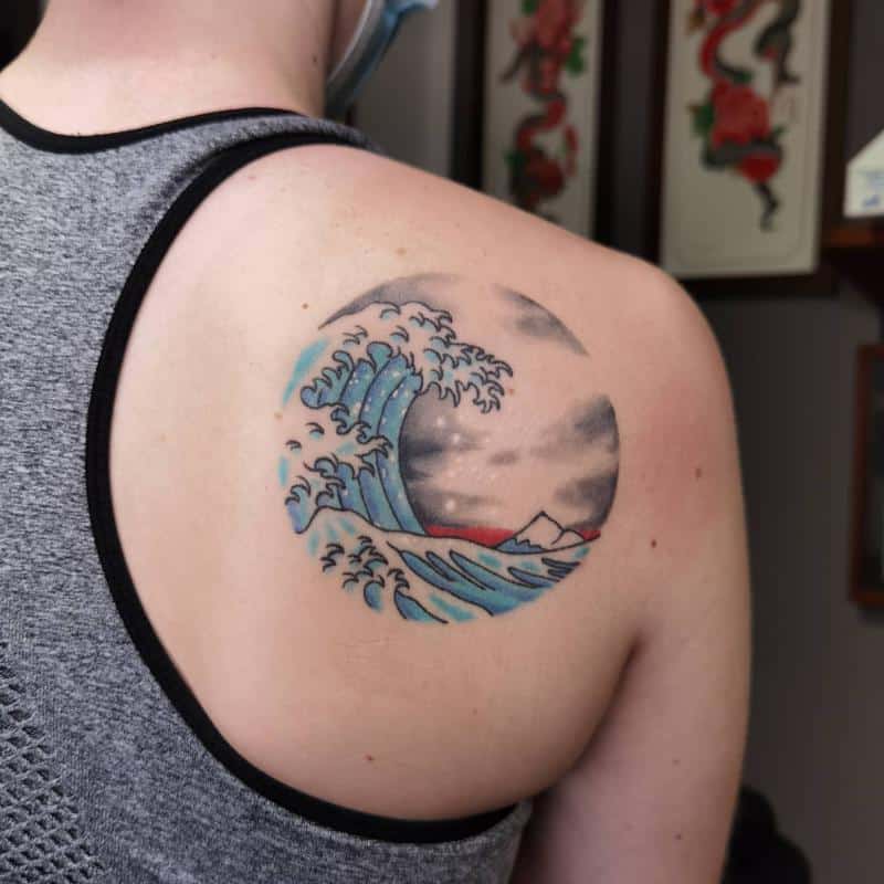 Tatuaje japonés del océano 5