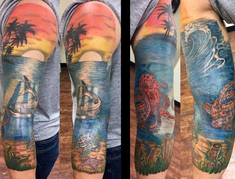 Tatuaje de la manga del océano 2