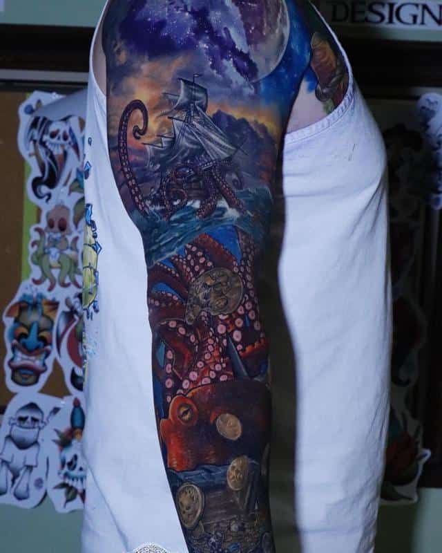 Tatuaje de la manga del océano 4