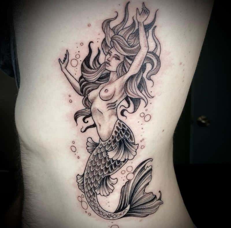 Sirena océano tatuaje 1