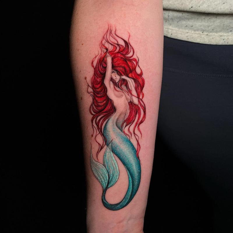 Sirena océano tatuaje 2