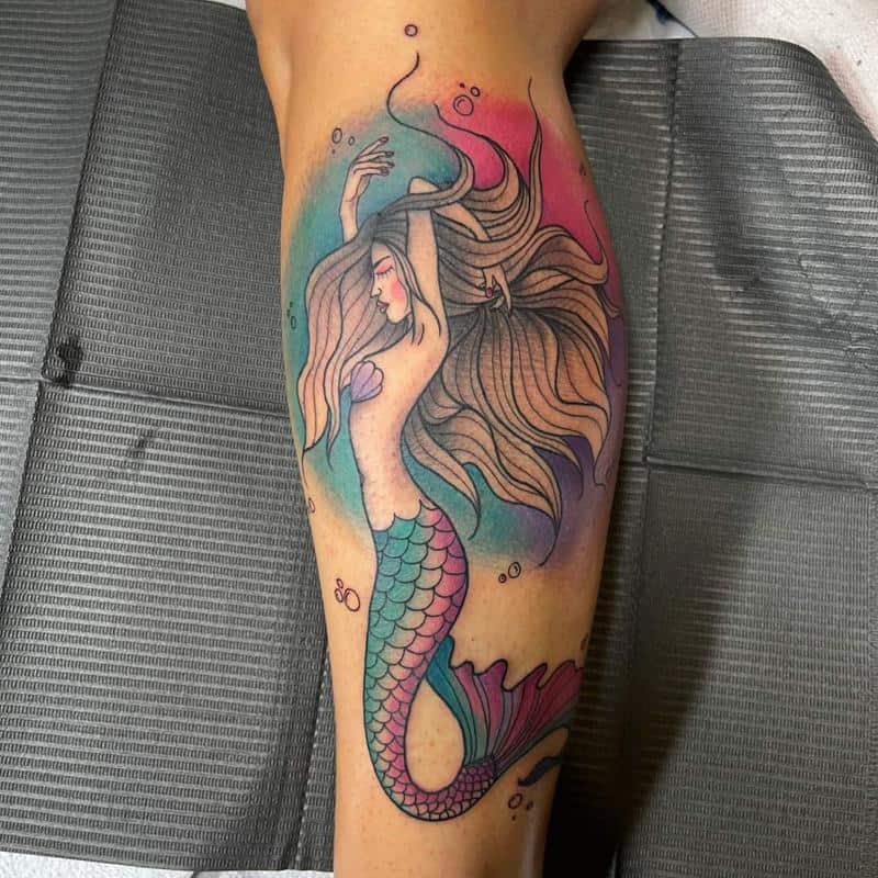 Sirena Océano Tatuaje 5
