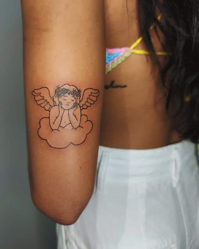 Tatuaje de querubín pacífico 3