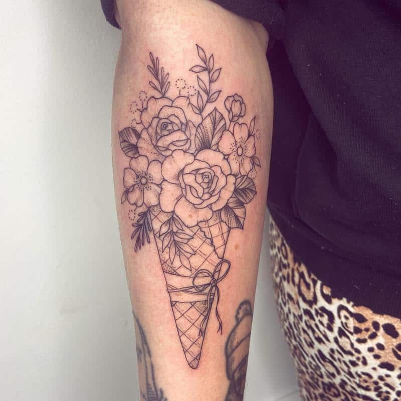 Tinta de helado de rosa