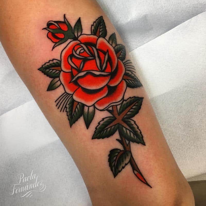 Rosa Tatuaje Tradicional