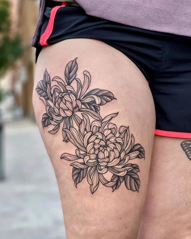 tatuajes de crisantemo 1
