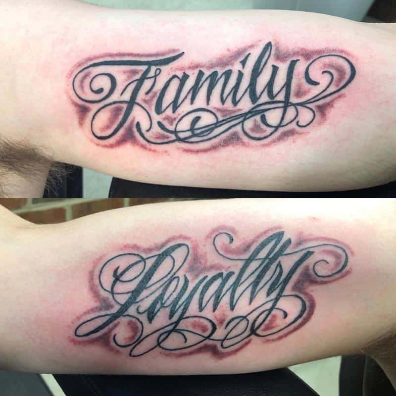 Tatuaje de lealtad familiar