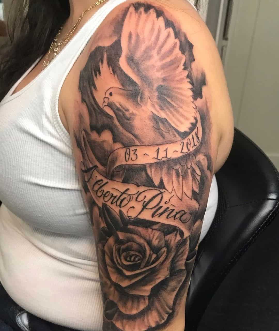 Paloma Tatuaje Hombro Tinta