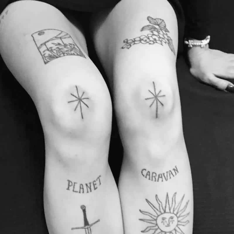 tatuajes de estrellas en la rodilla 2