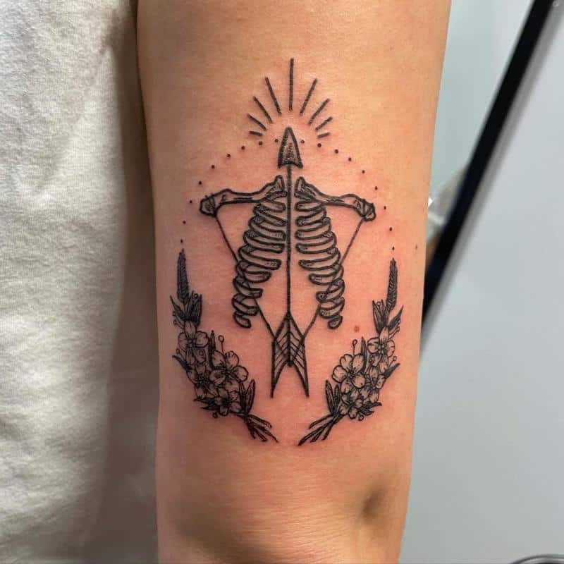 Tatuaje de calavera de Sagitario 1