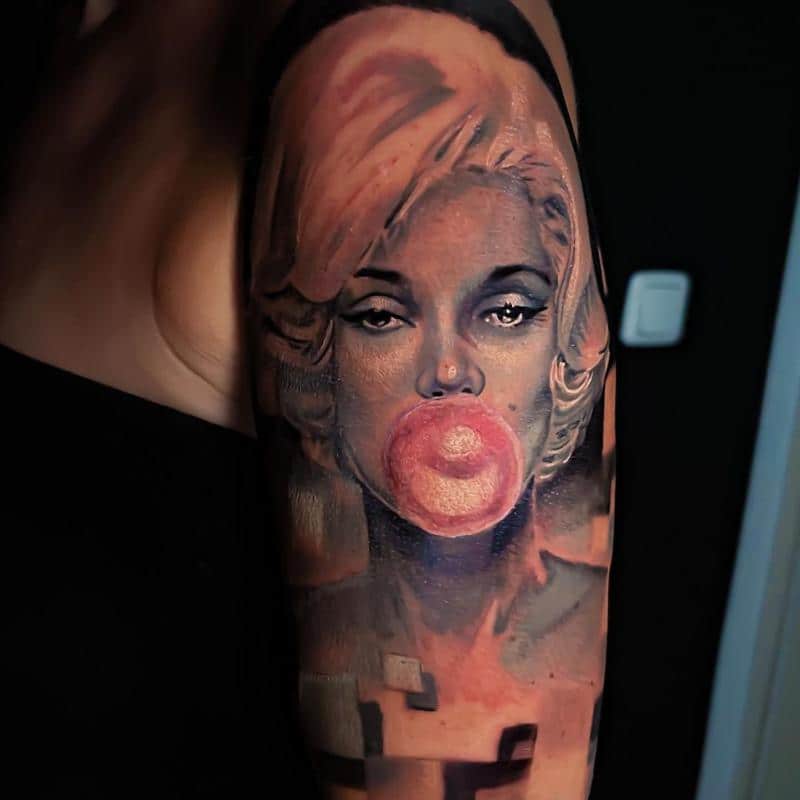 Diseño de tatuaje de Marilyn Monroe Pinup Girl