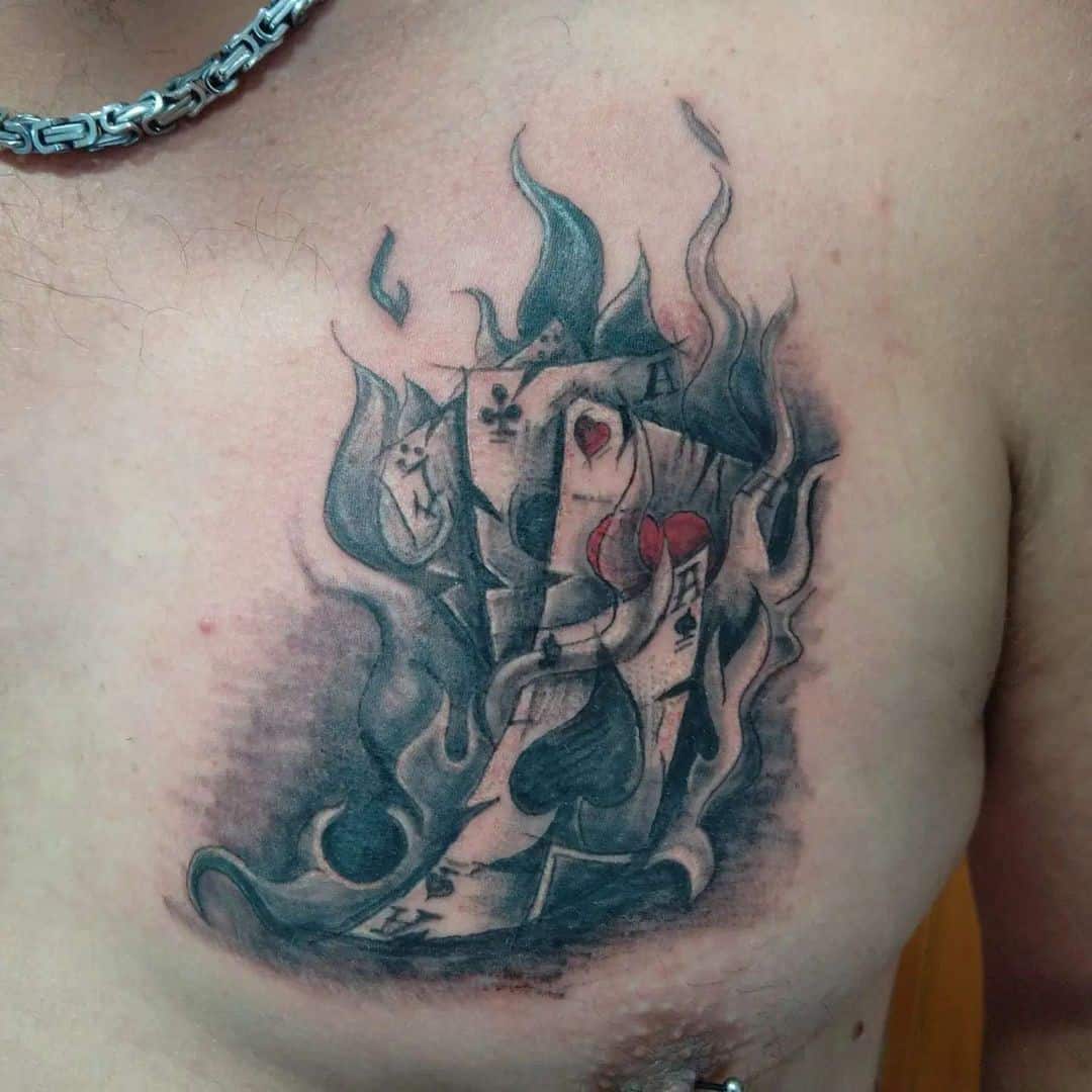 Diseño de tatuaje de ases 