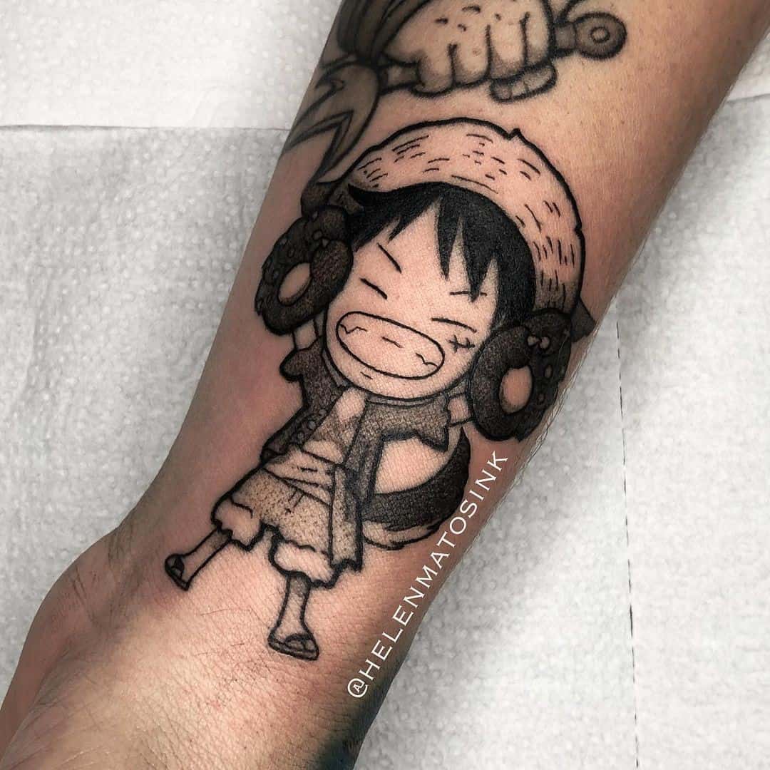 Black Ink Idea Ace Tatuaje Manga 