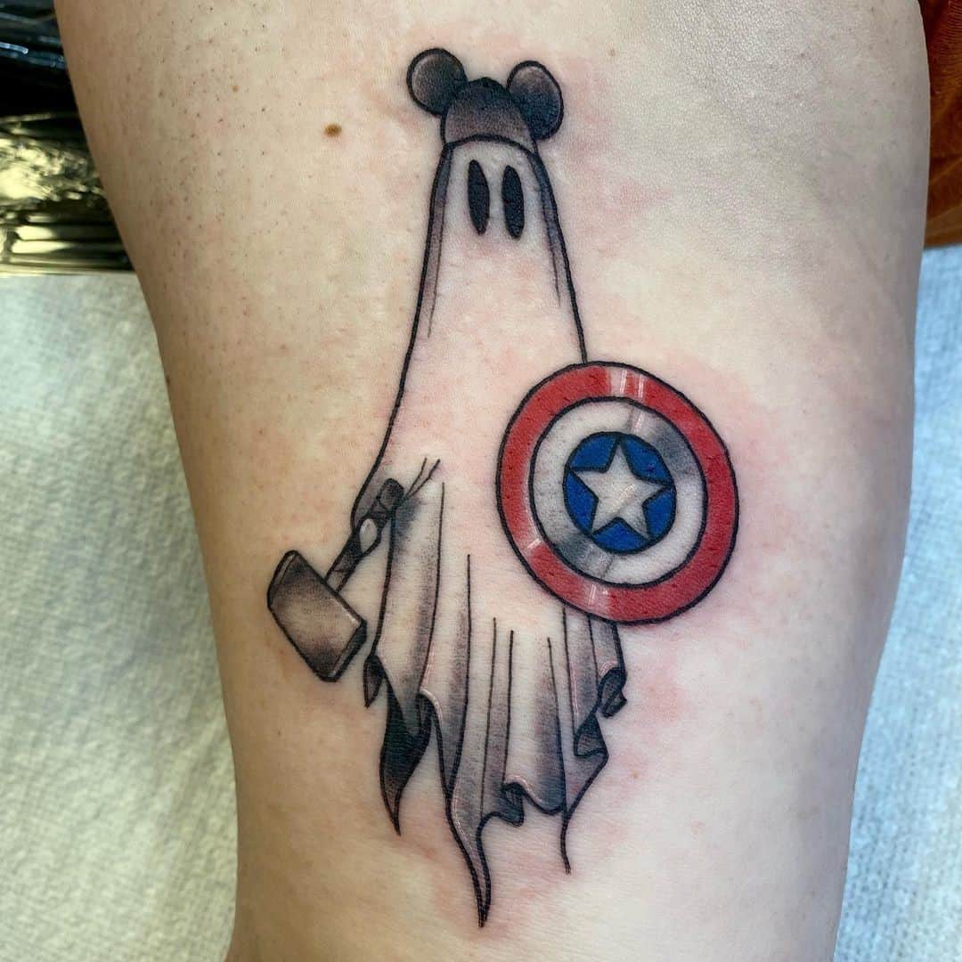 Capitán América Fantasma Tatuaje 