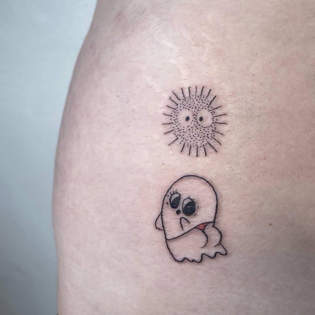 Tatuaje de fantasma triste 