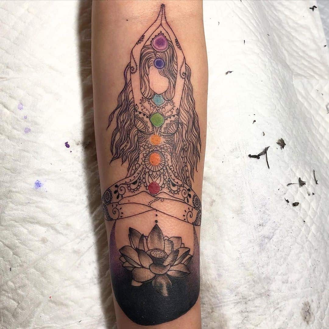 Diseños de tatuajes de chakras con Buda 