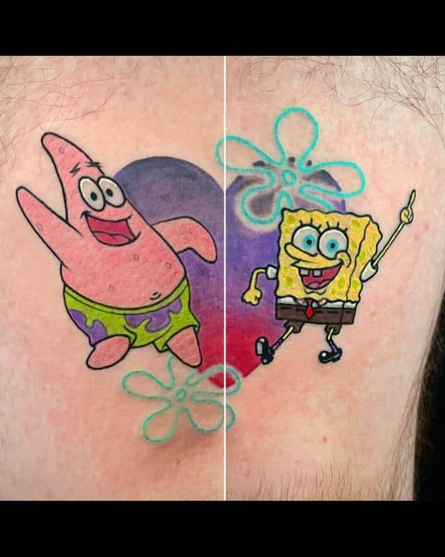 Mejor Amigo Tatuaje Bob Esponja 2