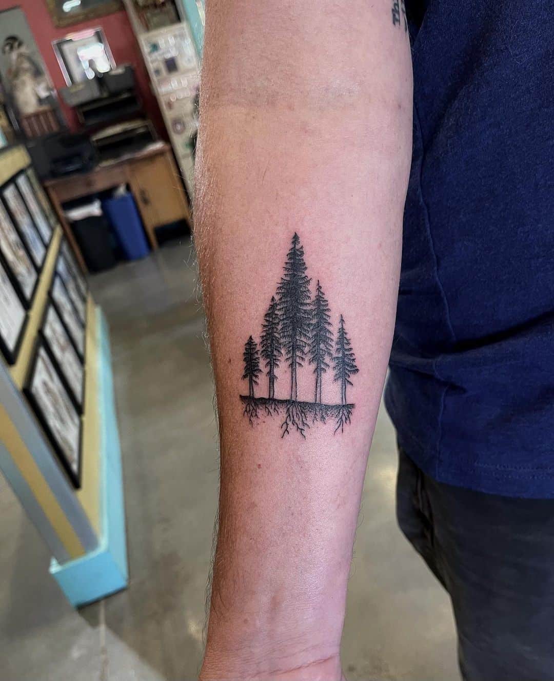 Bosque Árbol Tatuaje 