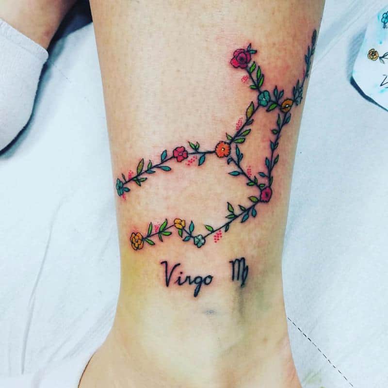 Tatuajes De Virgo Con Flores 3