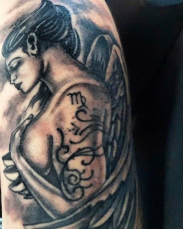 Tatuaje de ángel virgo 1