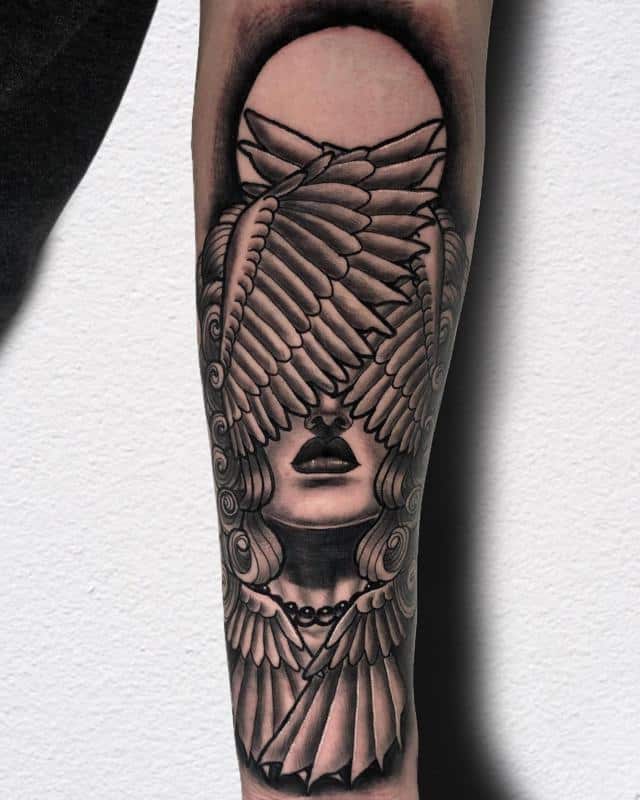 Tatuaje de ángel virgo 2