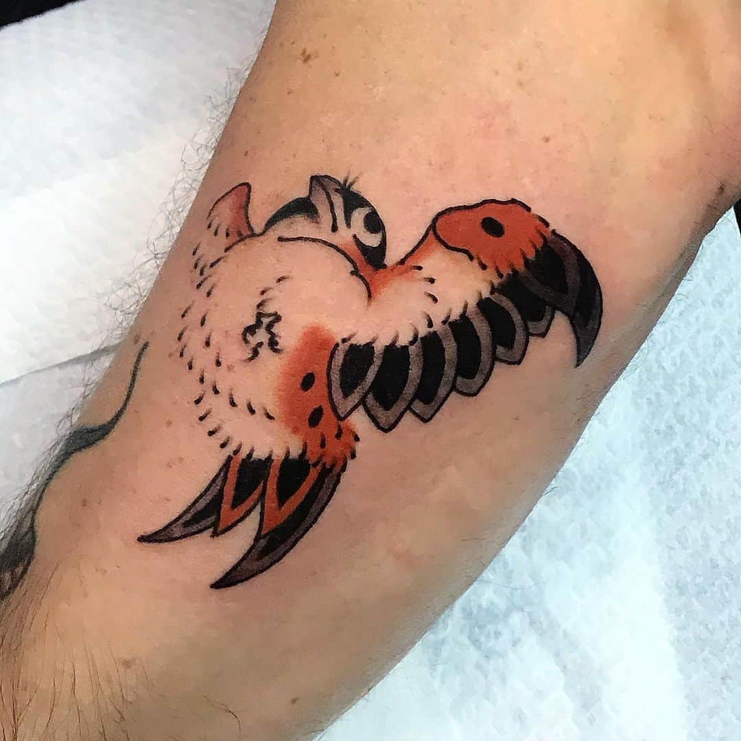 gorrión tatuaje pájaro impresión 