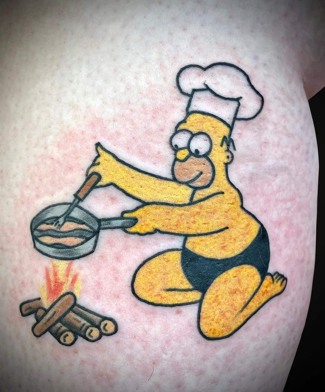 Tatuaje de fuego de los Simpson 