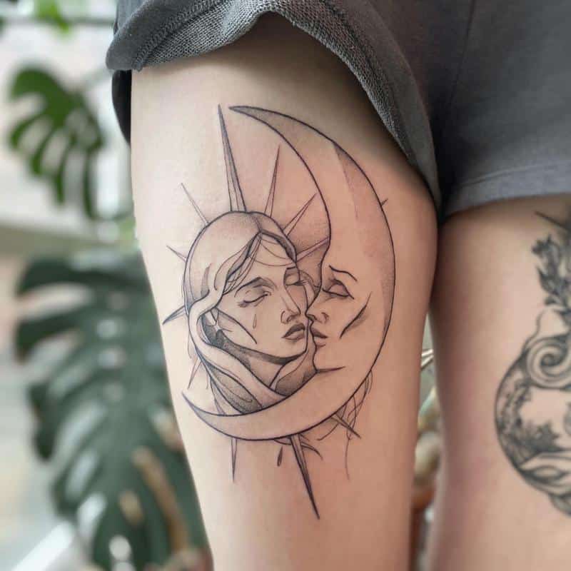 tatuajes luna y sol 1