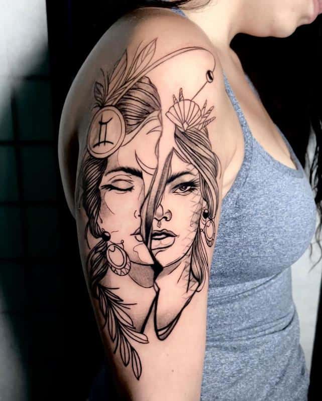 Tatuaje de mujer Géminis 2