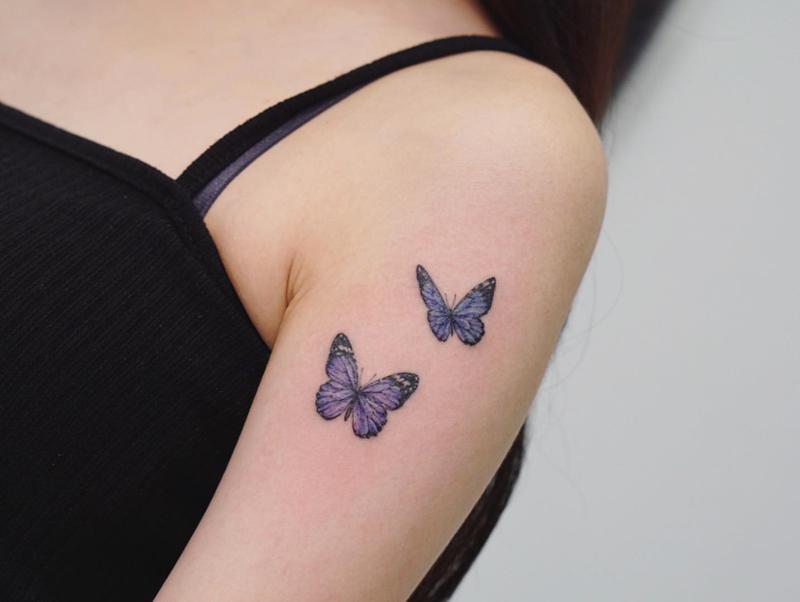 Tatuaje de mariposa Géminis 3