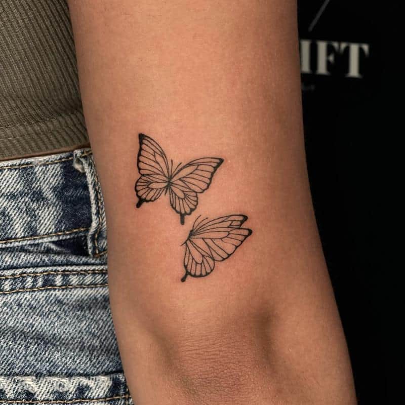 Tatuaje de mariposa Géminis 2
