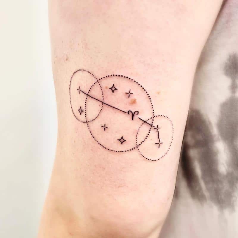 El tatuaje de la constelación de Aries 5