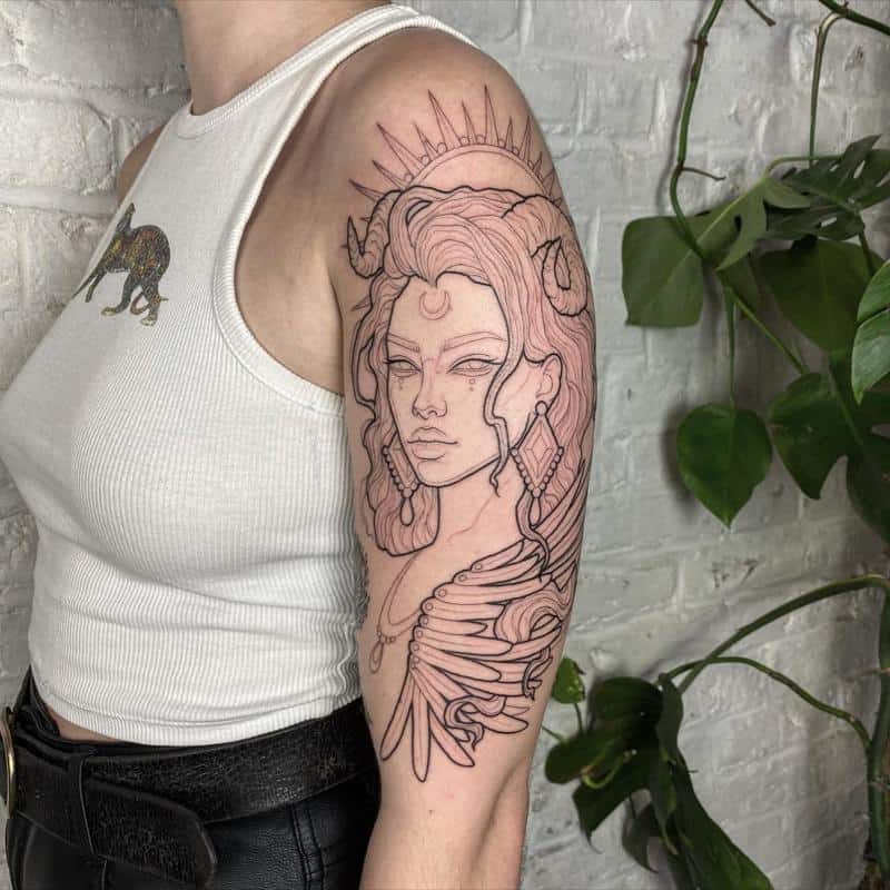 El tatuaje de la chica Aries 3