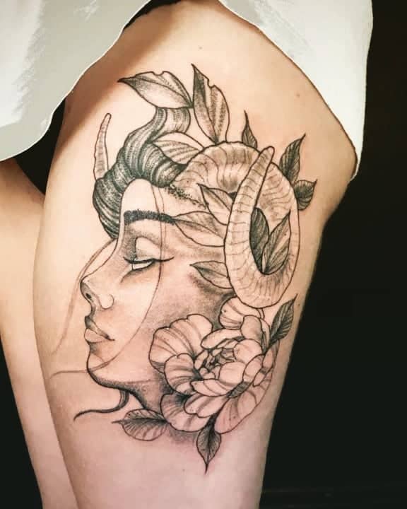 El tatuaje de la chica Aries 1