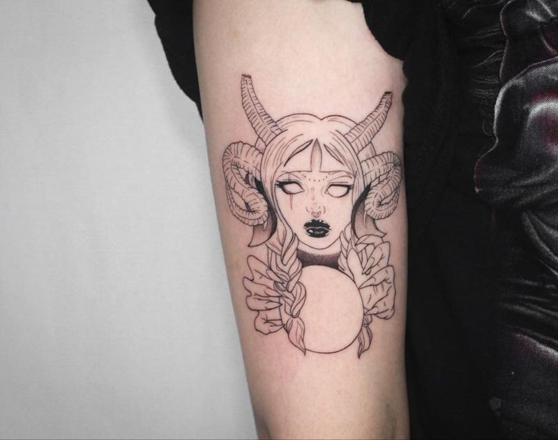 El tatuaje de la chica Aries 5