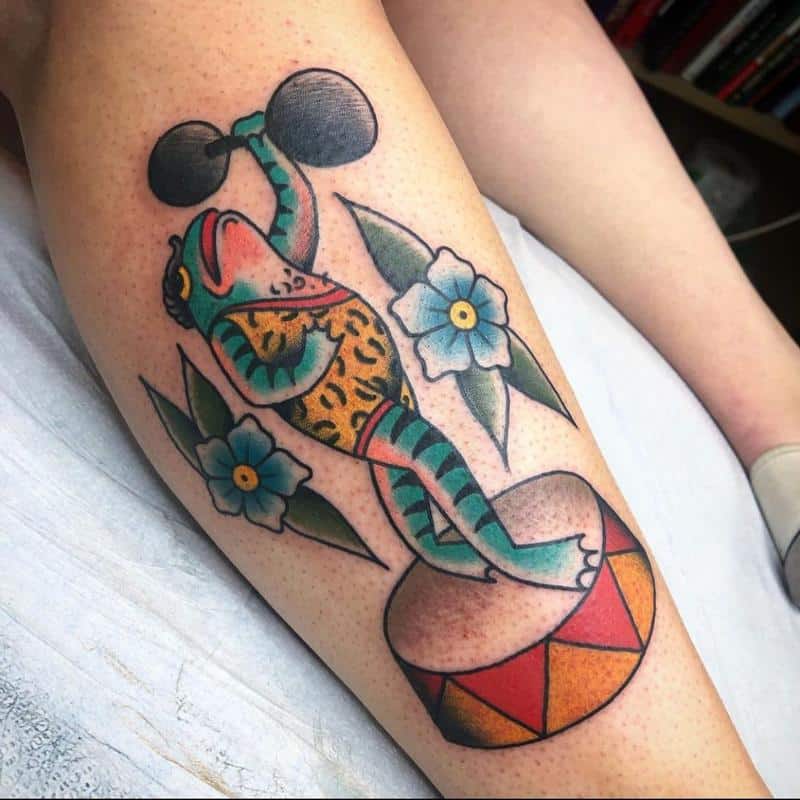 Tatuaje de rana fuerte