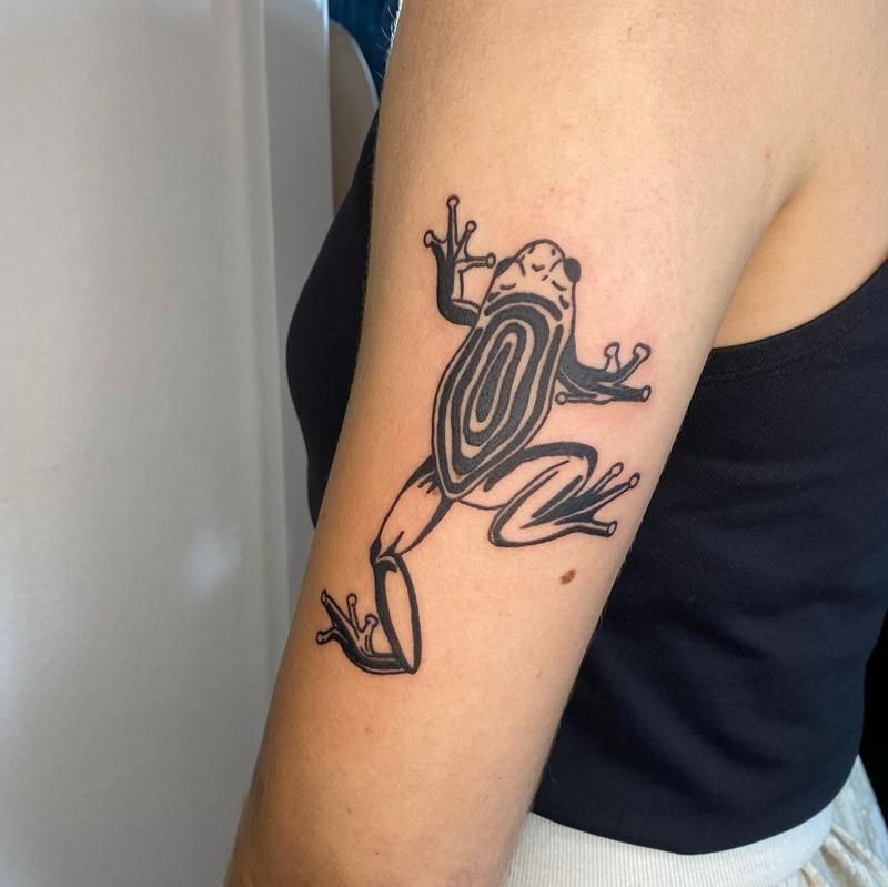 Tatuaje de rana invertida