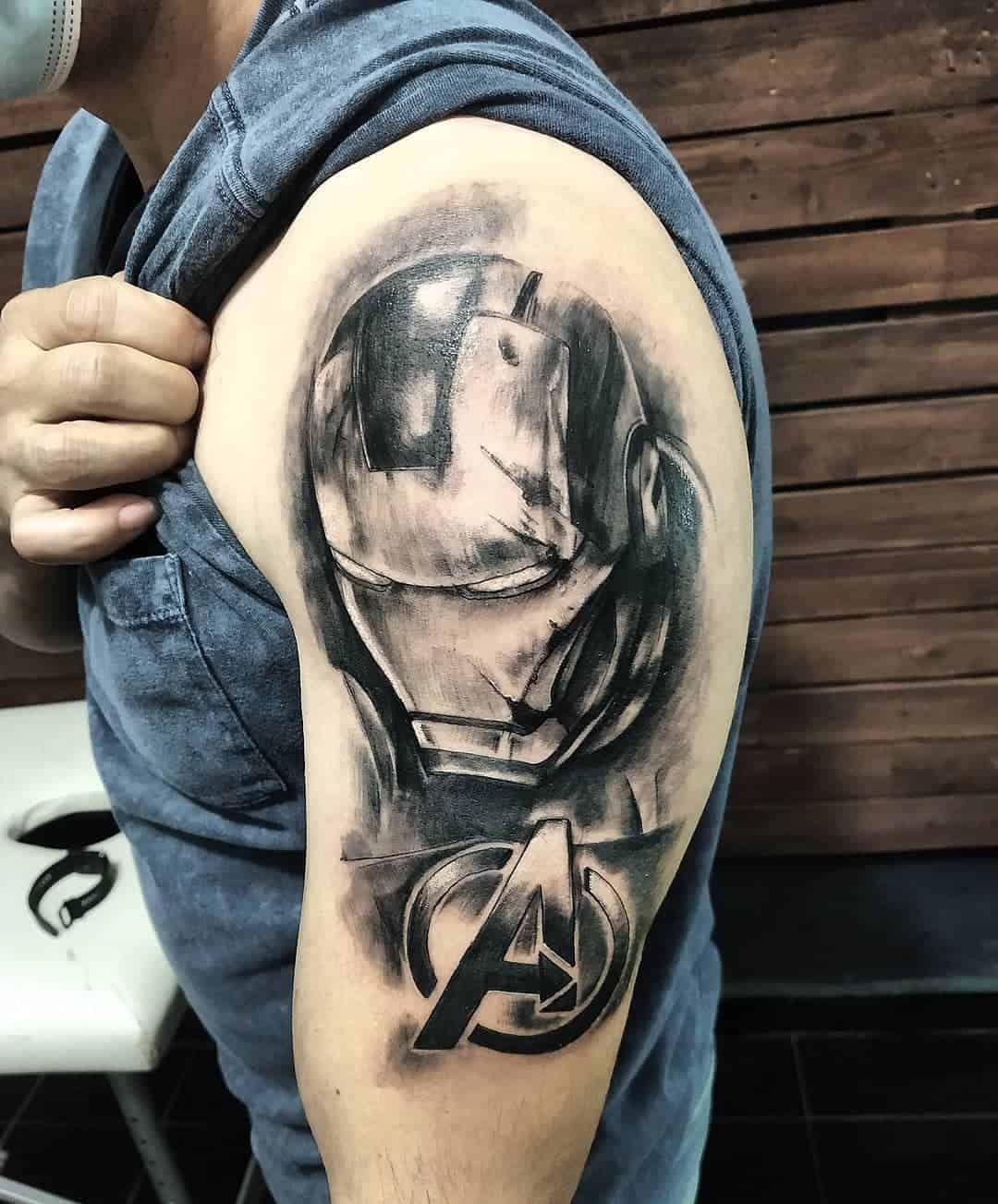 Impresión de la manga del tatuaje de los Vengadores